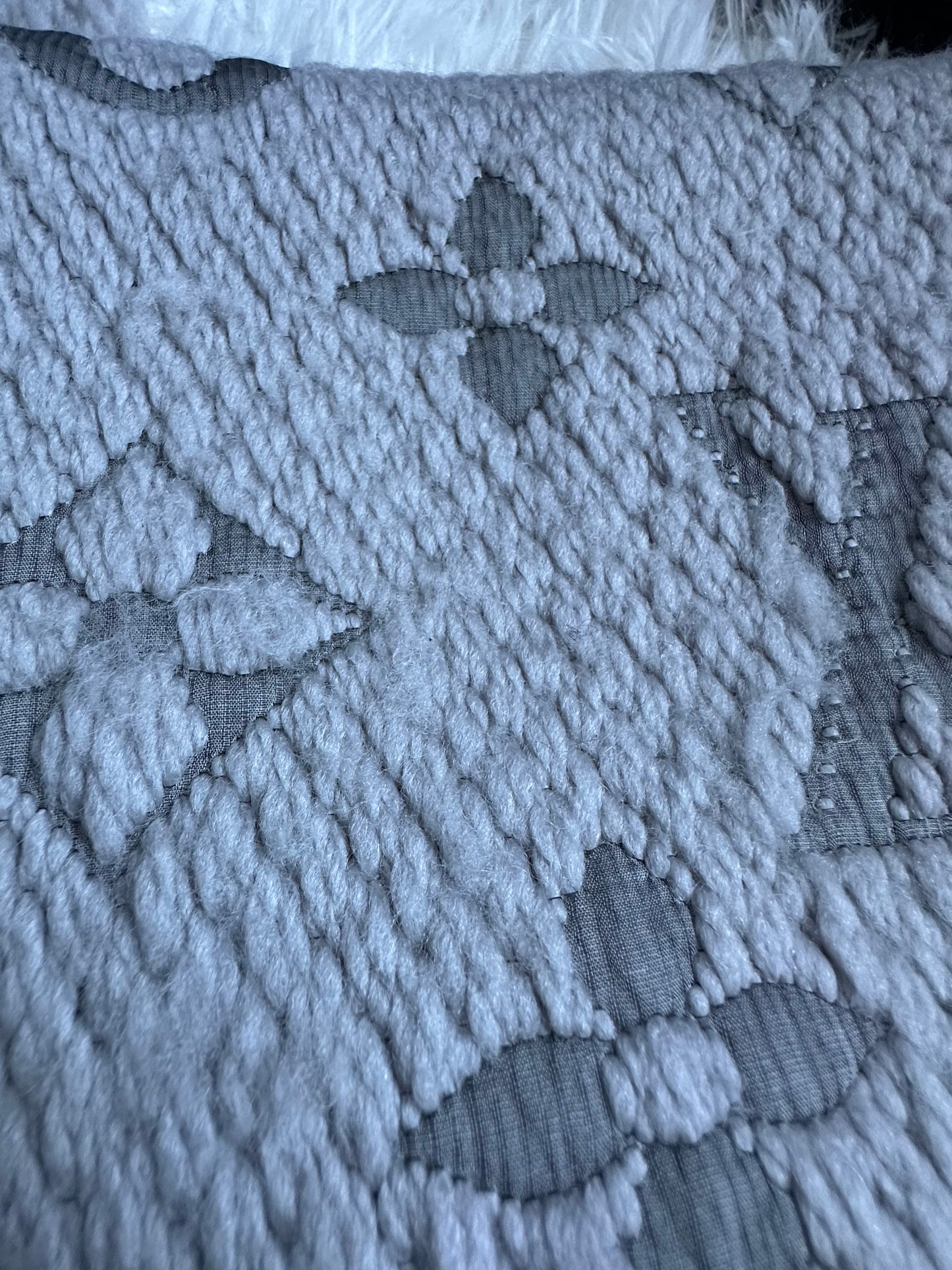 Louis Vuitton Logomania Wool Scarf - Light Grey