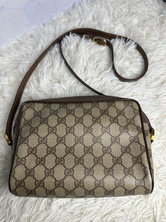 Gucci Vintage Canvas Crossbody Bag