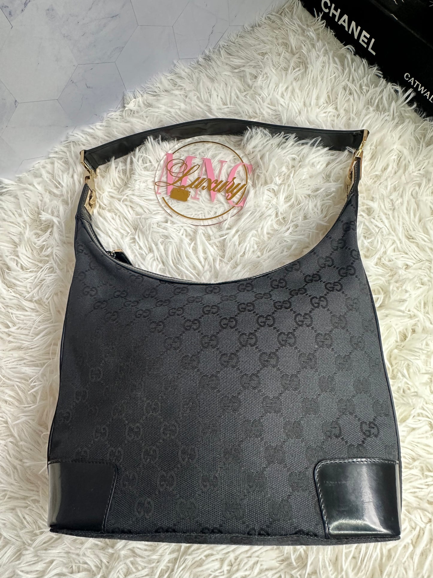 Gucci Vintage GG Monogram Shoulder Bag