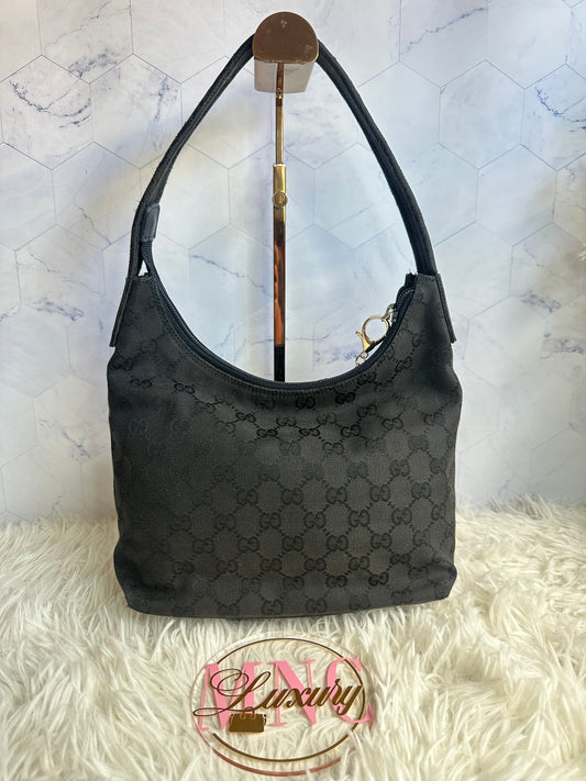 Gucci Vintage Canvas Shoulder Bag