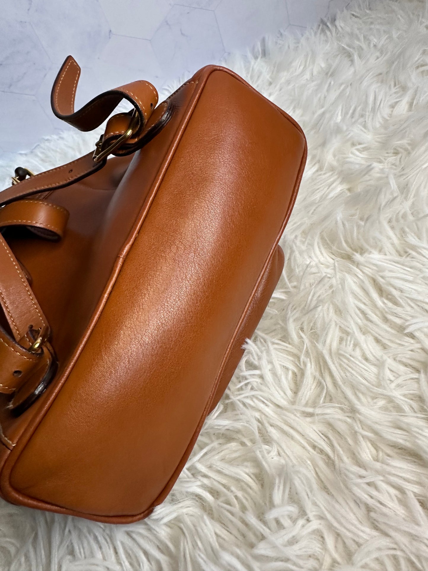 Gucci Vintage Bamboo Leather Drawstring Mini Backpack