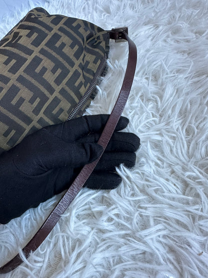 Fendi Zucca Vintage Baguette Shoulder Bag