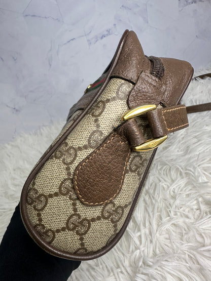 Gucci Vintage Canvas Crossbody Bag