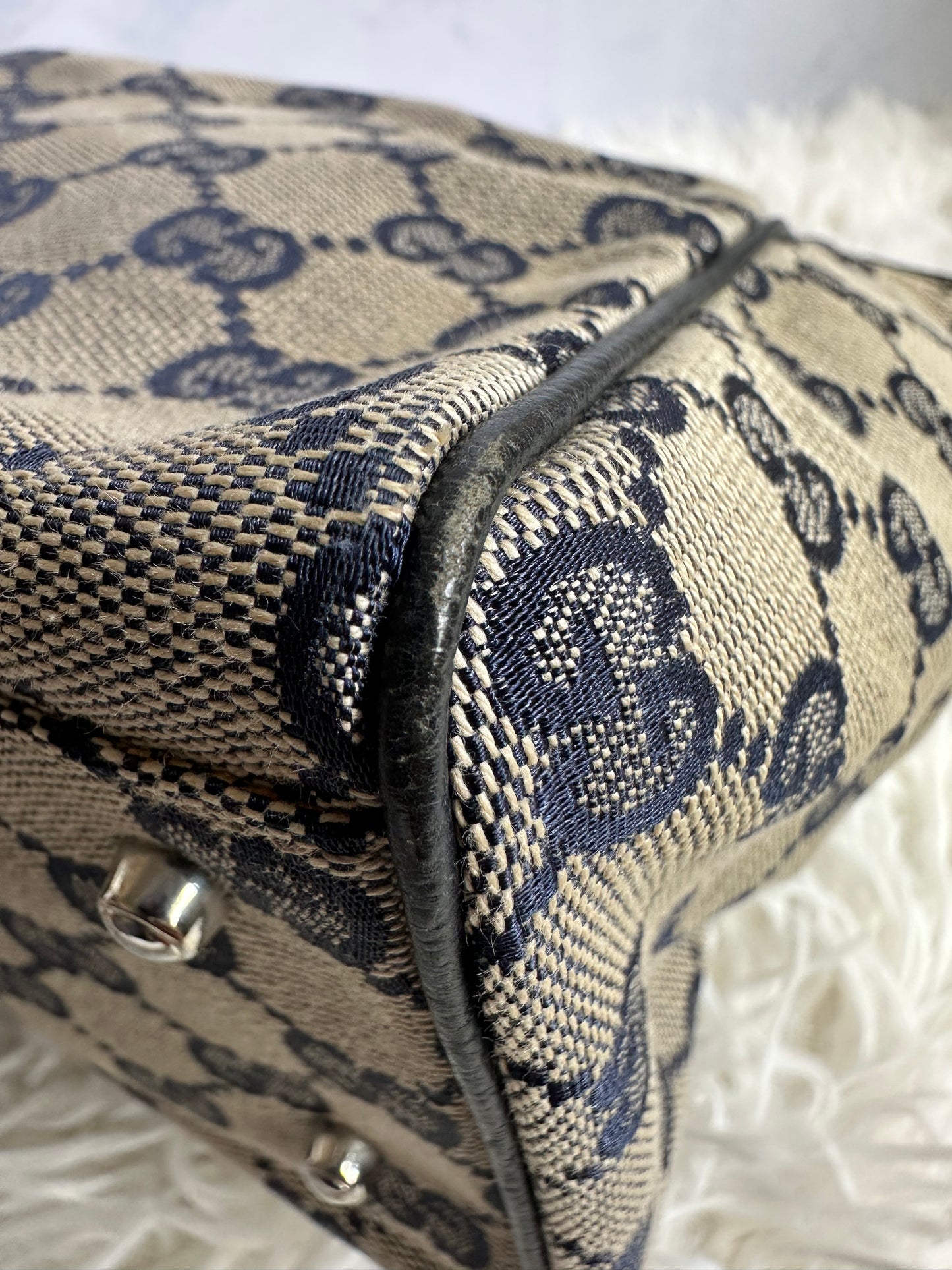 Gucci Vintage GG Canvas Web Tote