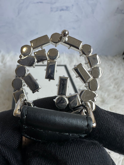 Gucci Crystal Embellished Interlocking G Buckle Belt size 85