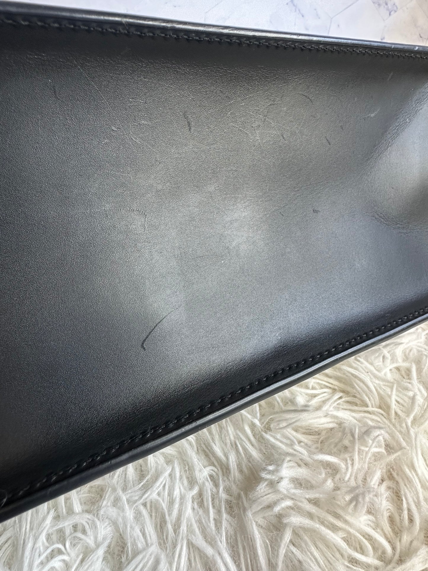 Gucci Sylvie Top Handle Black Leather