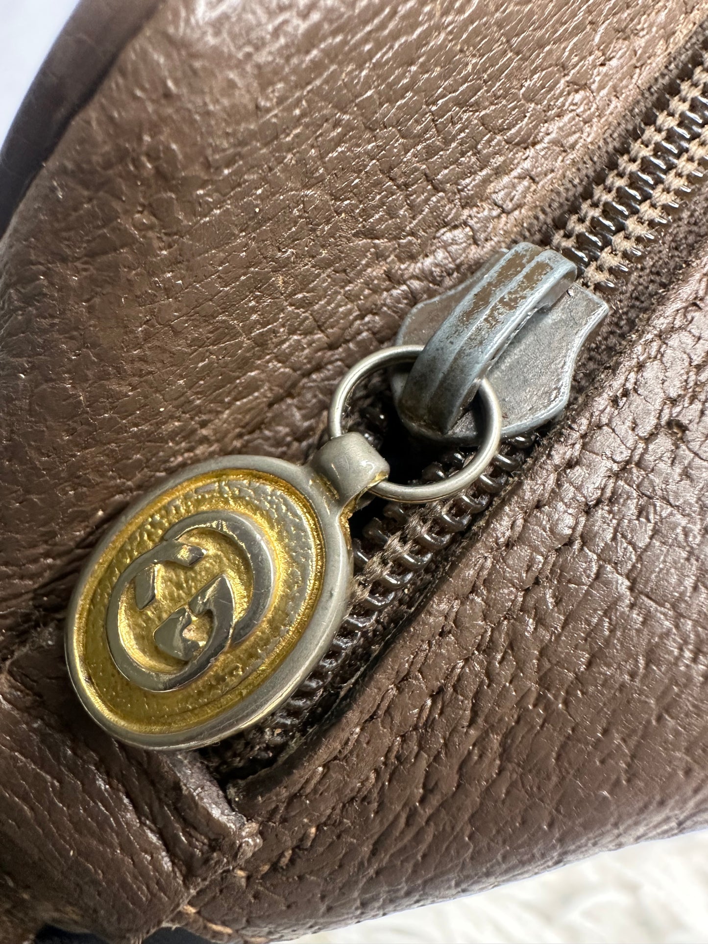 Gucci Vintage Canvas Crossbody Bag