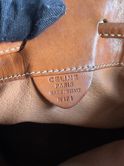 Celine Vintage Macadam Bucket Bag with pouch