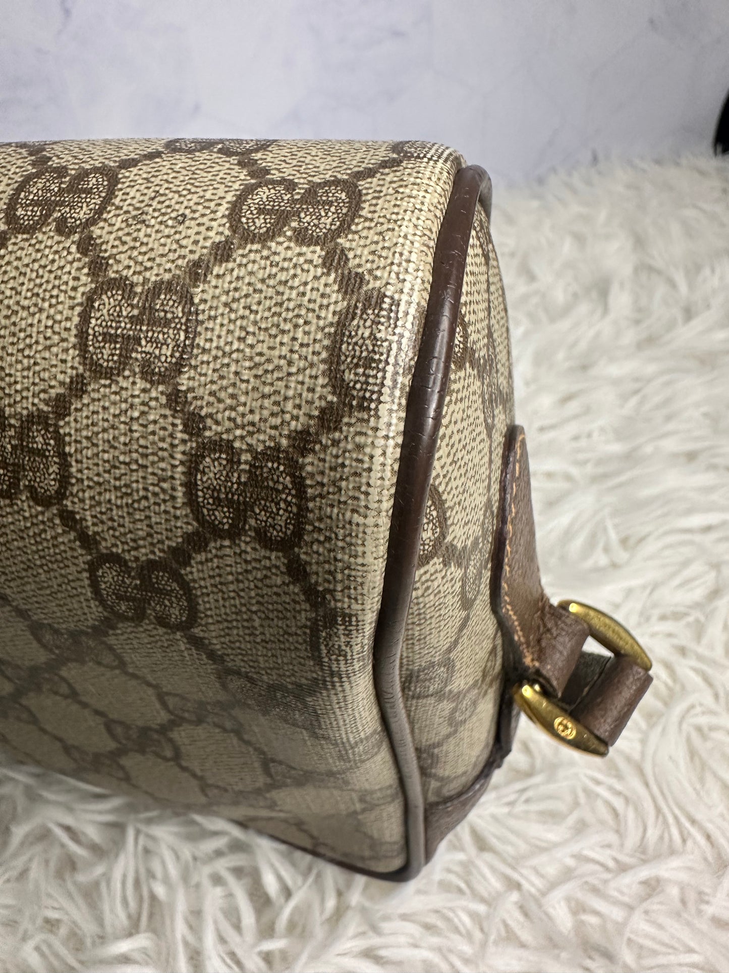 Gucci Vintage Canvas Crossbody Bag