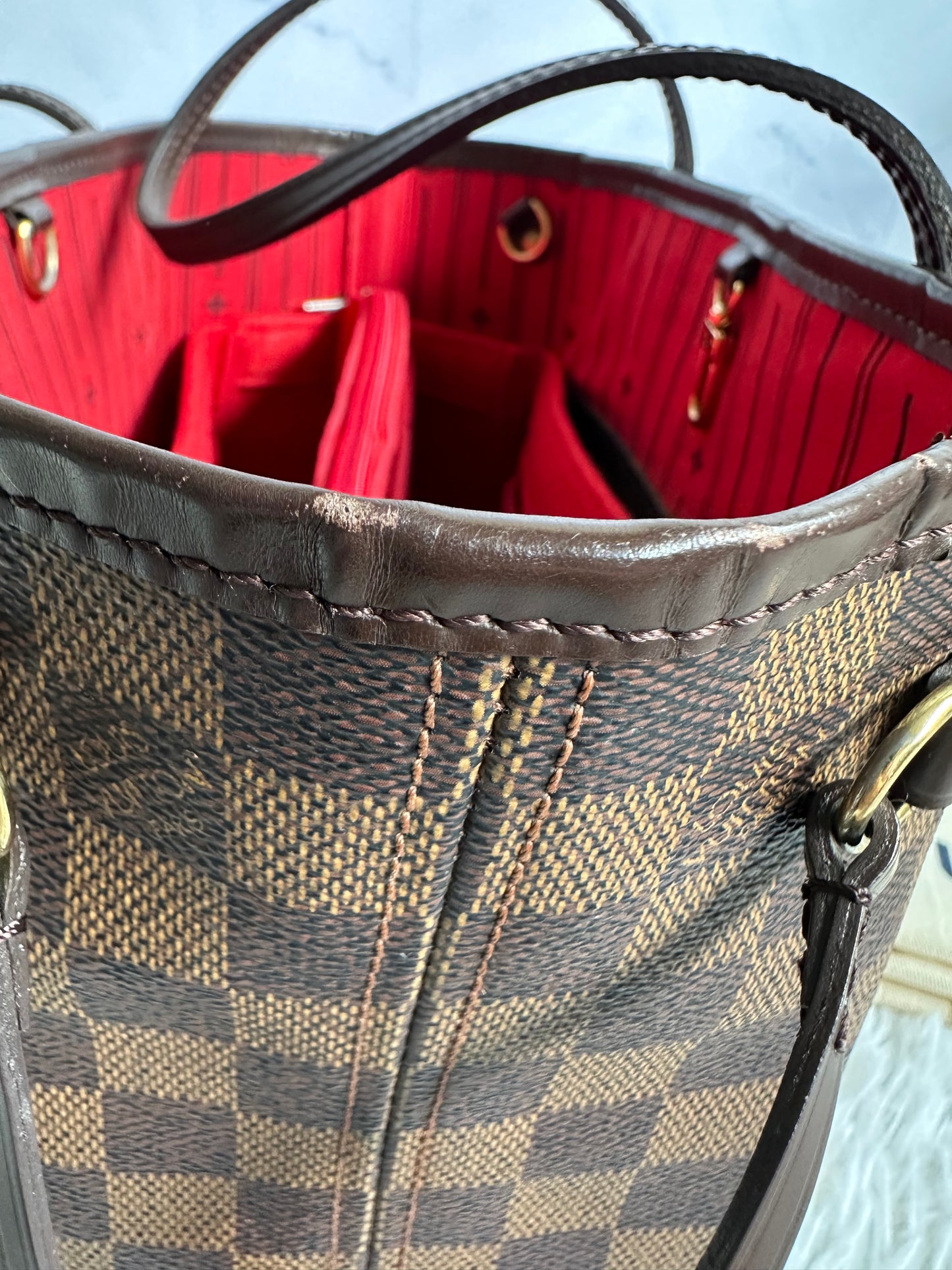 Louis Vuitton Damier Ebene Neverfull PM (NO POUCH)
