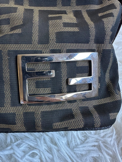 Fendi Zucca Vintage Baguette Shoulder Bag