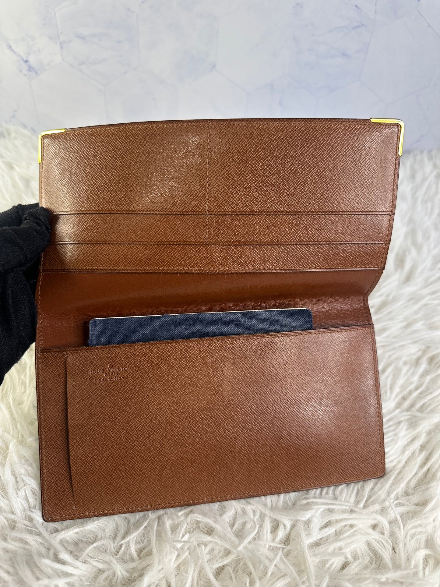 Louis Vuitton Vintage Monogram Checkbook Holder/Wallet