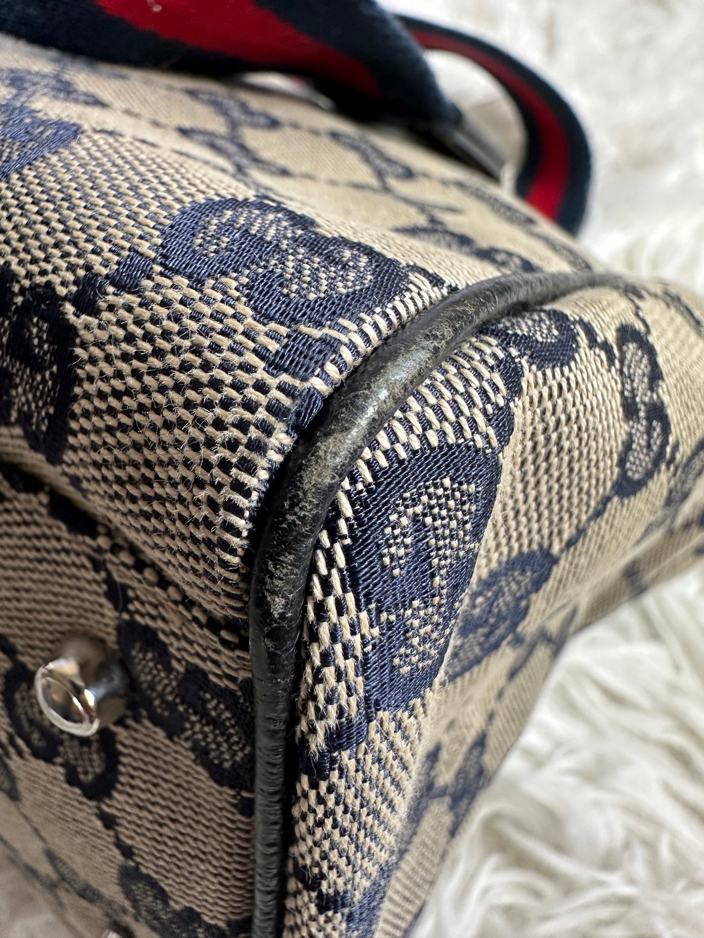 Gucci Vintage GG Canvas Web Tote
