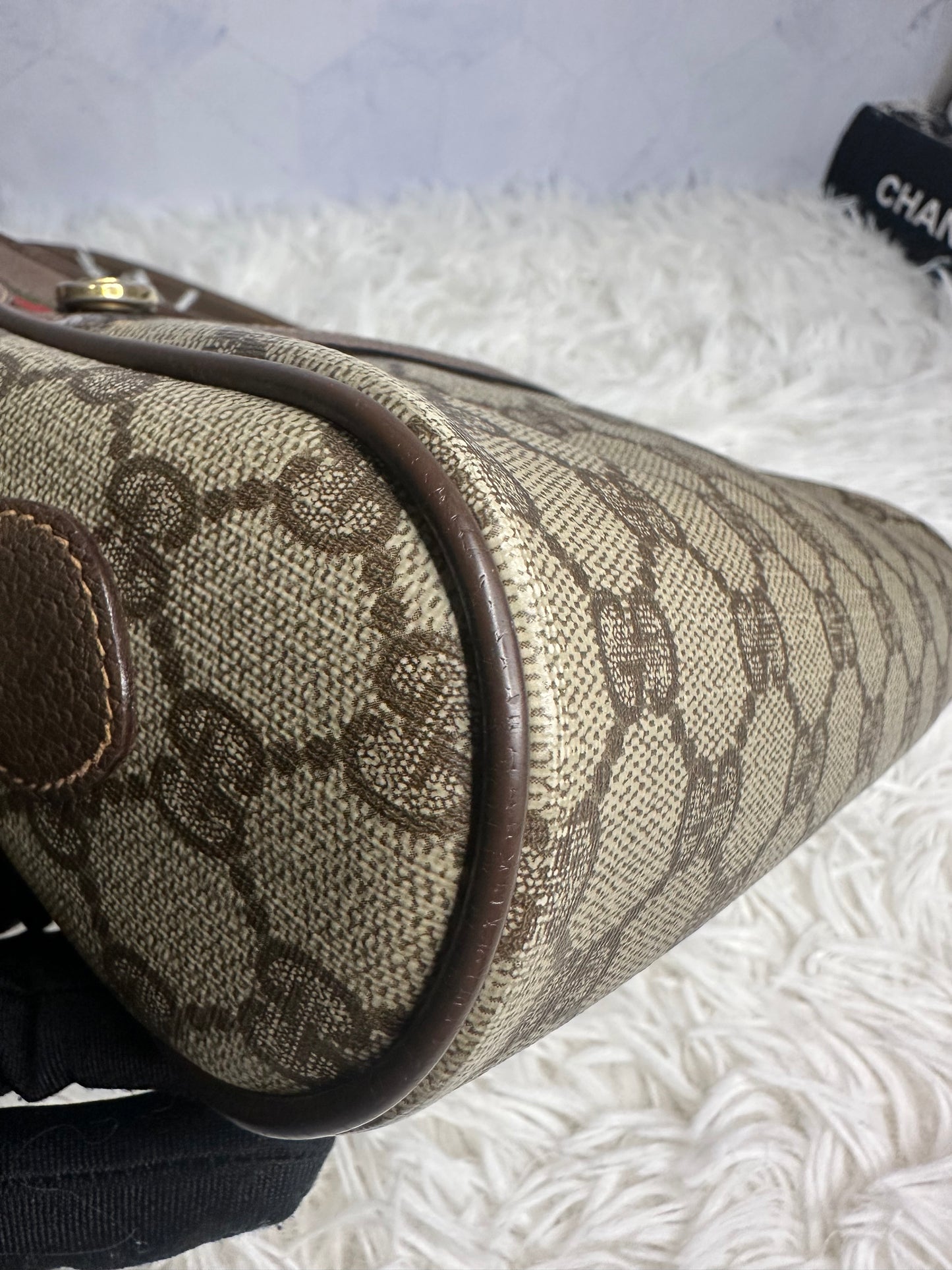 Gucci Vintage Canvas Crossbody Bag