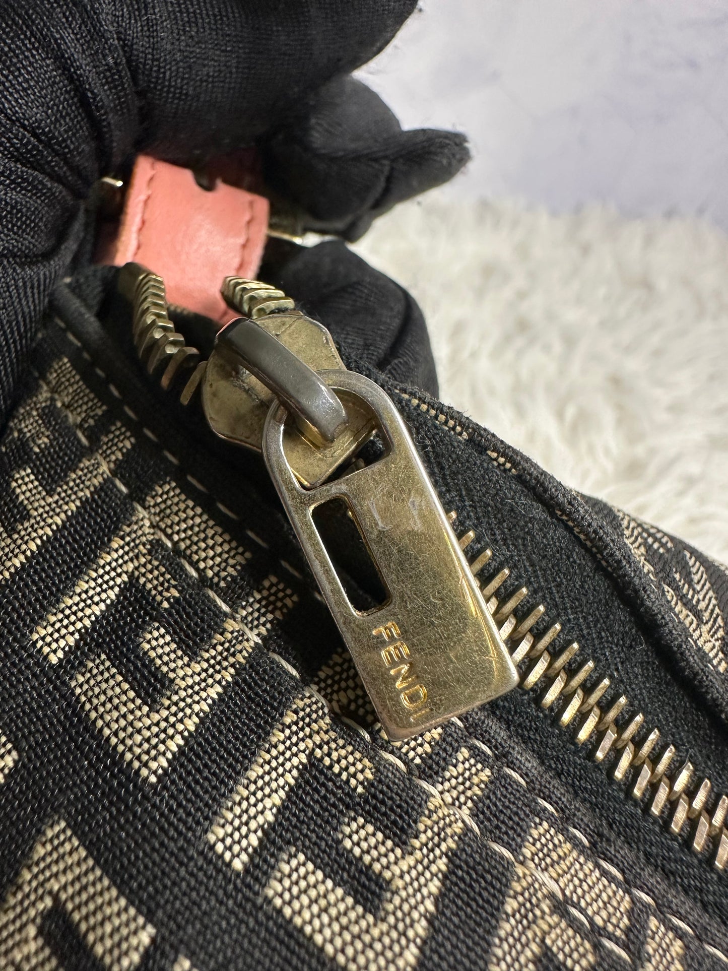 Fendi Vintage Zucca Shoulder Bag
