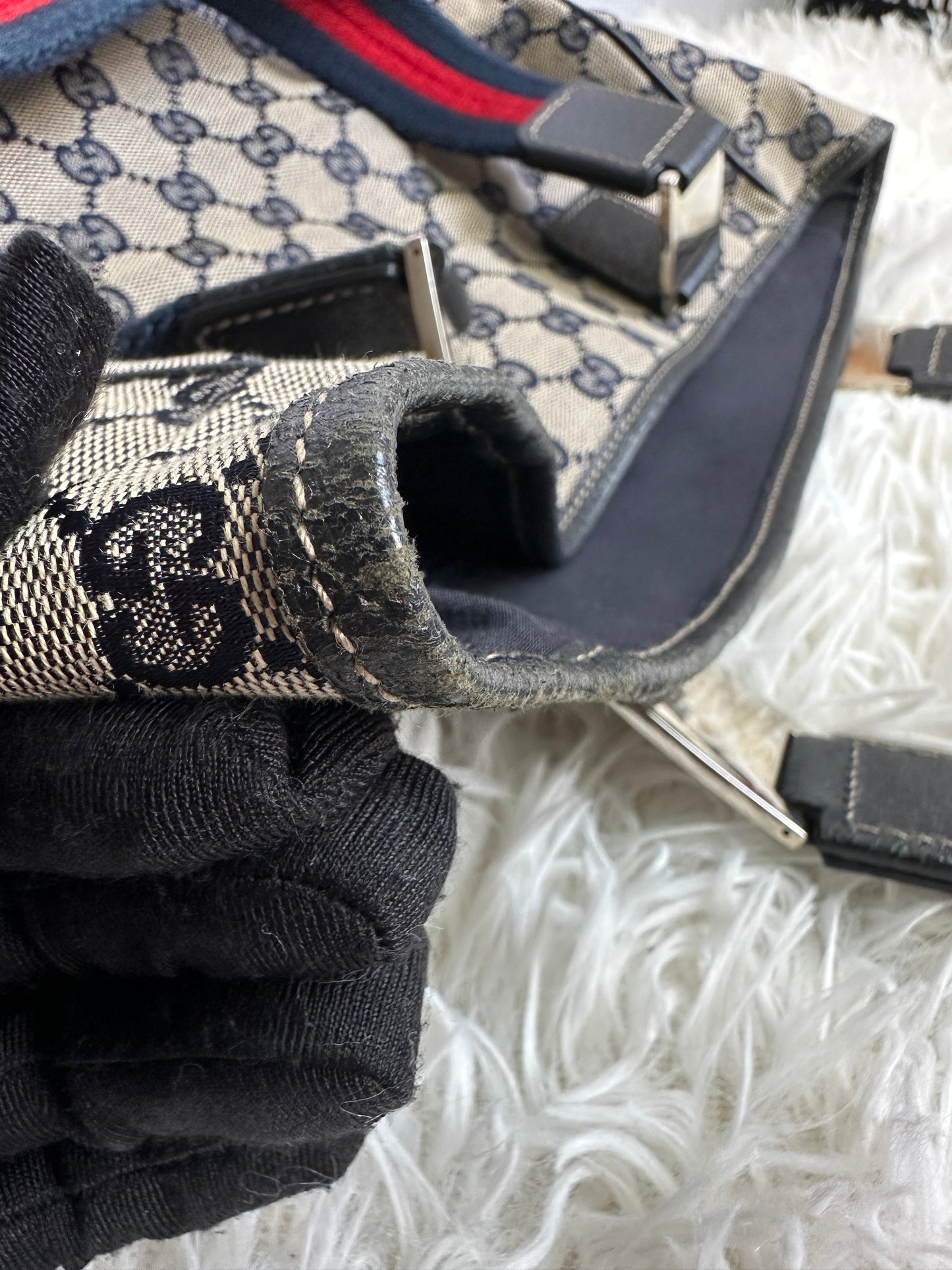 Gucci Vintage GG Canvas Web Tote