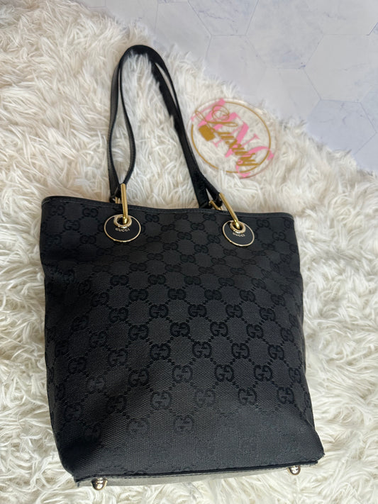 Gucci Vintage Canvas Tote Bag