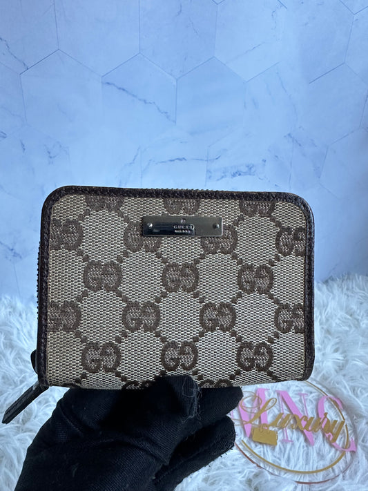 Gucci Canvas Zip Coin and Card pouch