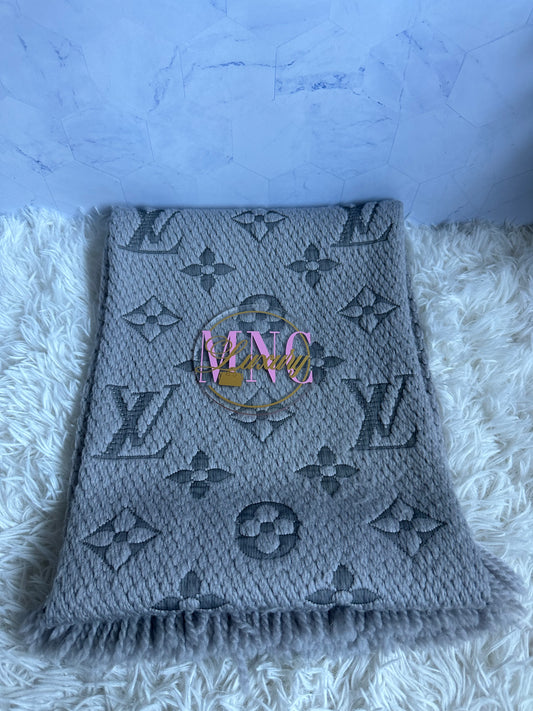 Louis Vuitton Logomania Wool Scarf - Light Grey