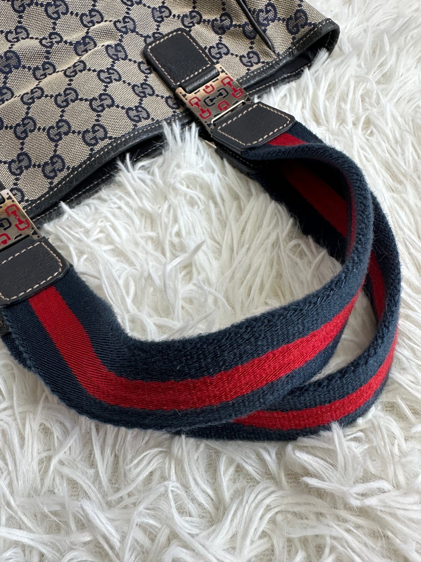 Gucci Vintage GG Canvas Web Tote