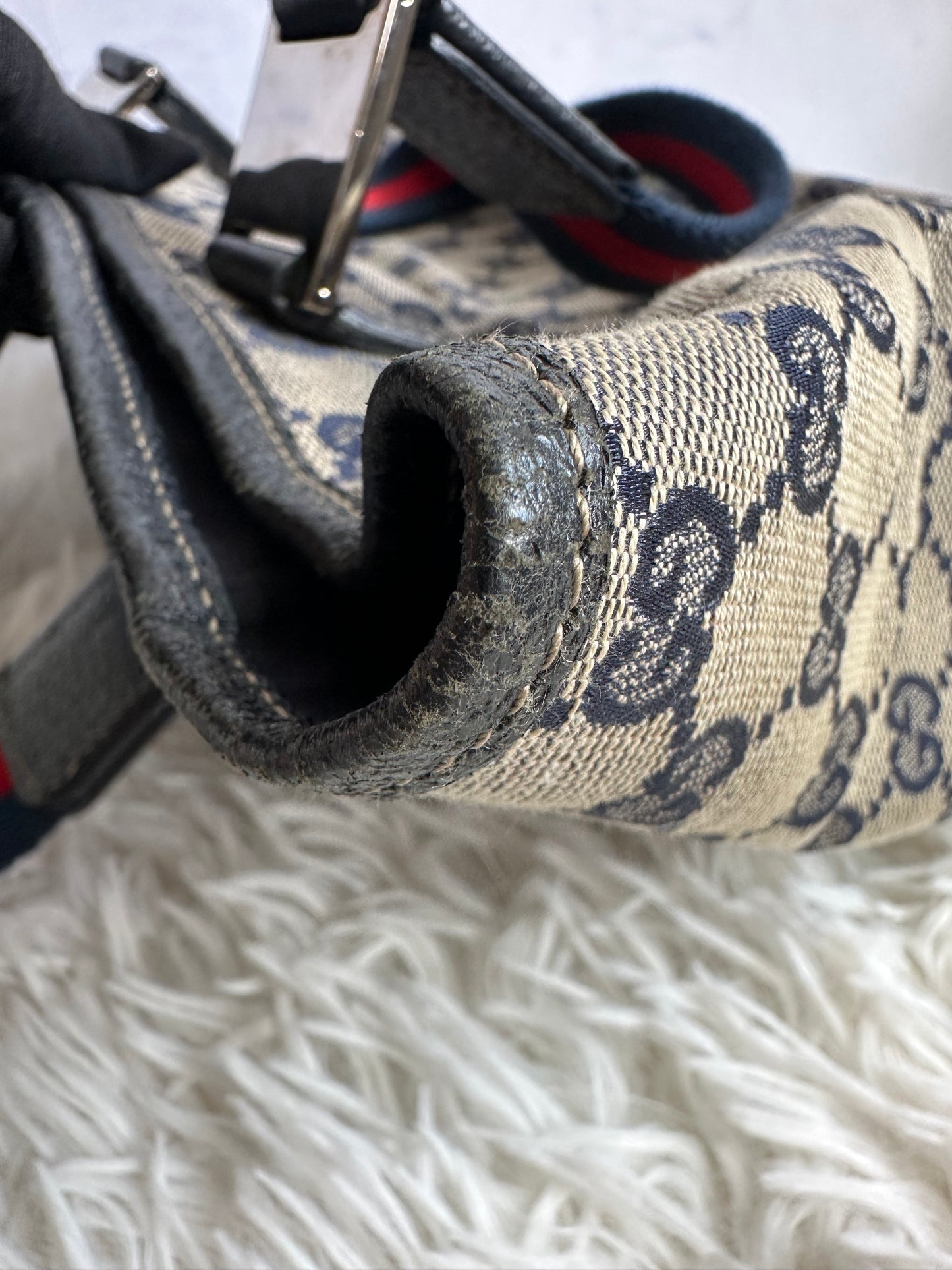 Gucci Vintage GG Canvas Web Tote