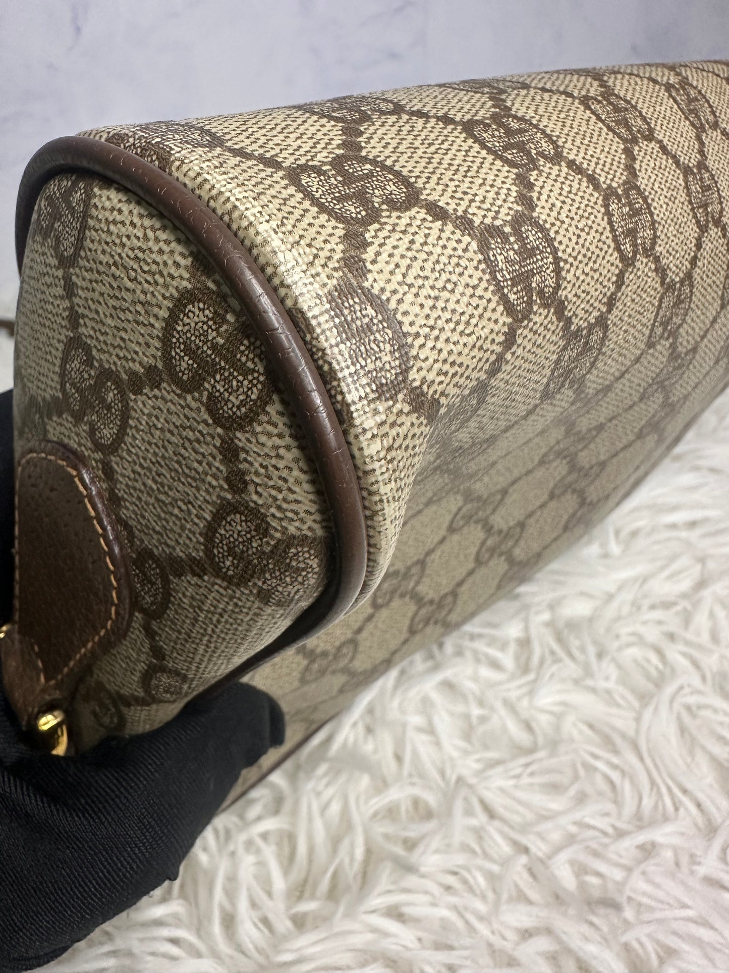 Gucci Vintage Canvas Crossbody Bag