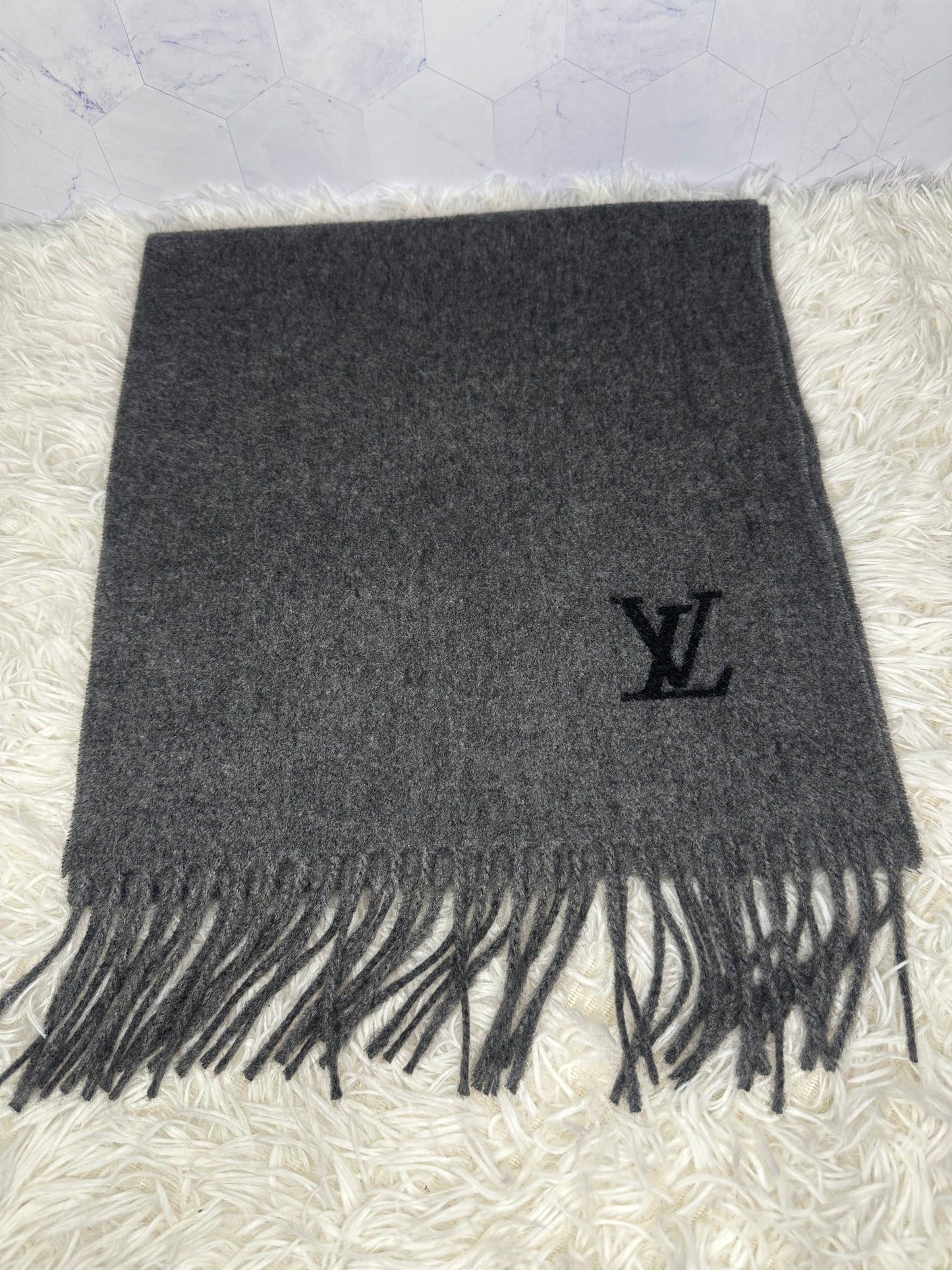 Louis Vuitton Logo Cashmere Scarf