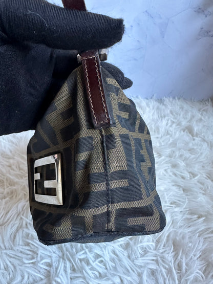 Fendi Zucca Vintage Baguette Shoulder Bag
