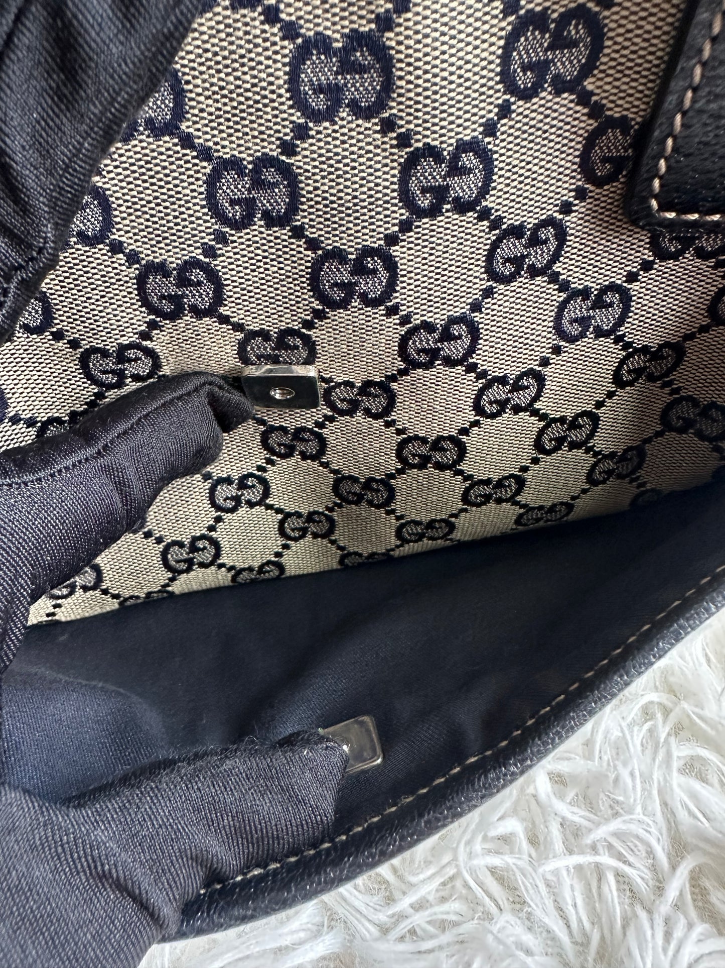 Gucci Vintage GG Canvas Web Tote