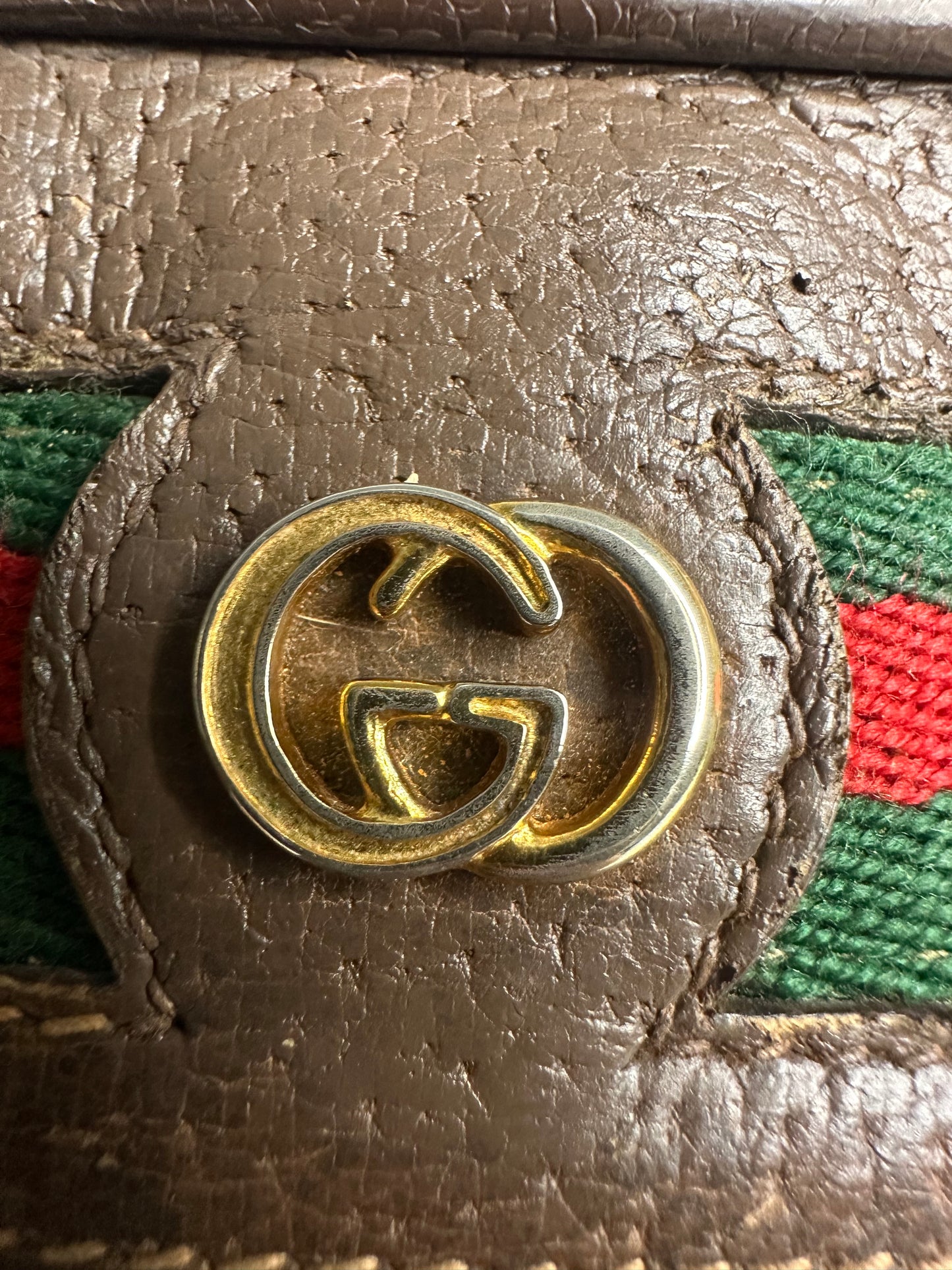 Gucci Vintage Canvas Crossbody Bag