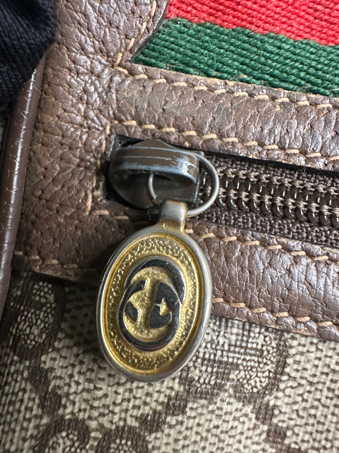 Gucci Vintage Canvas Crossbody Bag