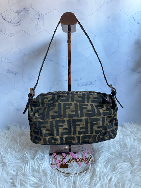 Fendi Zucca Vintage Baguette Shoulder Bag