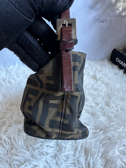 Fendi Zucca Vintage Baguette Shoulder Bag