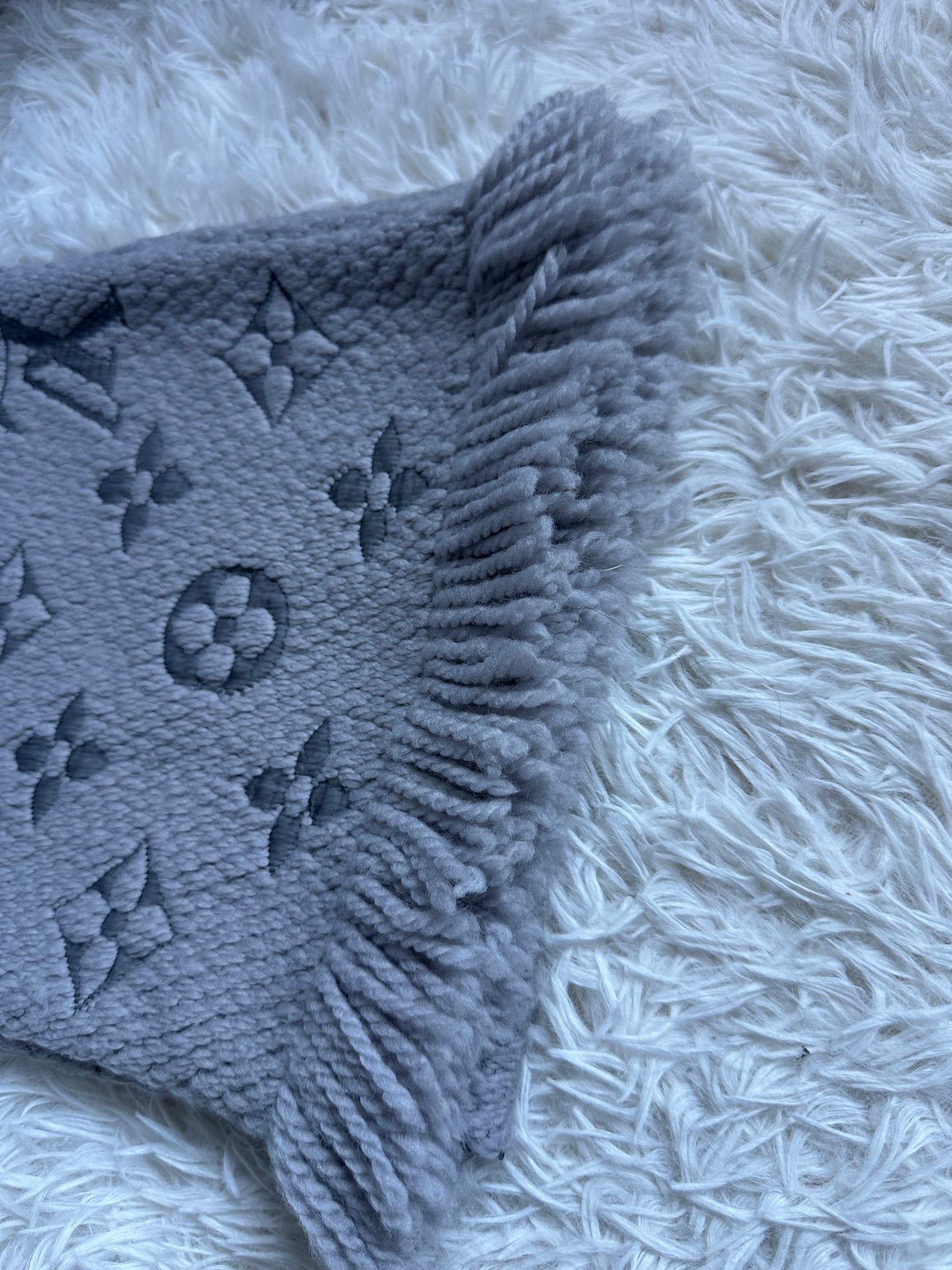 Louis Vuitton Logomania Wool Scarf - Light Grey