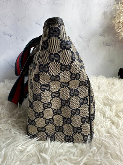 Gucci Vintage GG Canvas Web Tote
