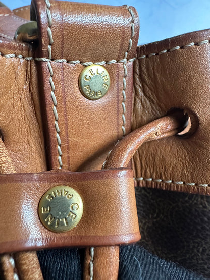 Celine Vintage Macadam Bucket Bag with pouch