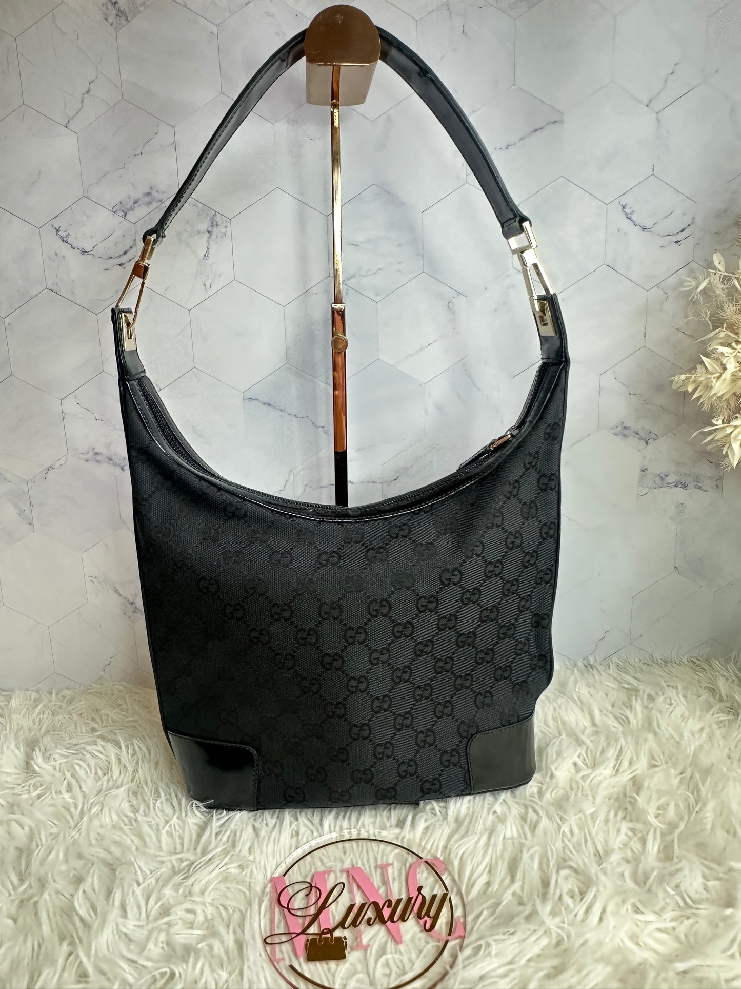 Gucci Vintage GG Monogram Shoulder Bag