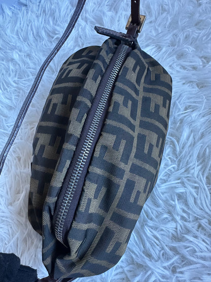 Fendi Zucca Vintage Baguette Shoulder Bag