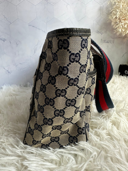 Gucci Vintage GG Canvas Web Tote